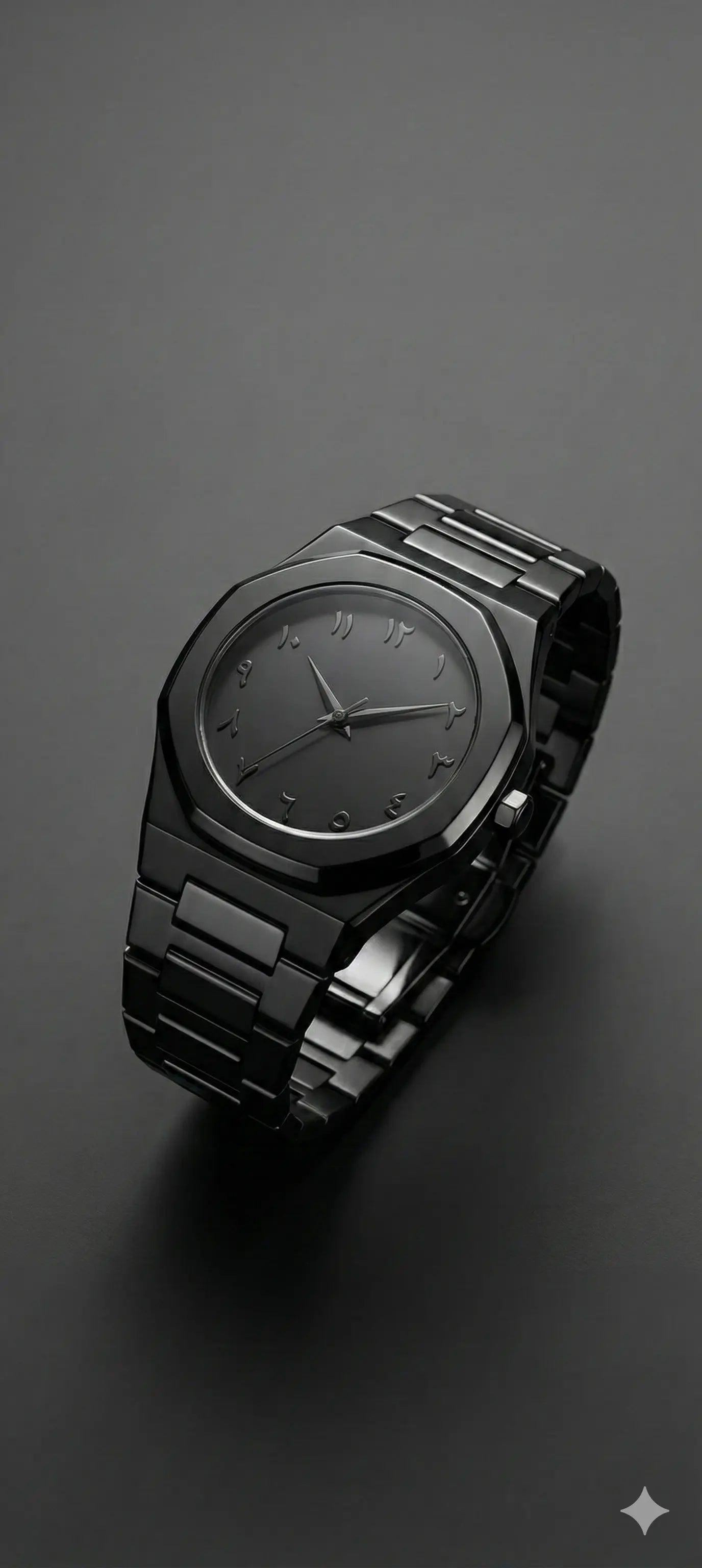 Black aura wrist watch
